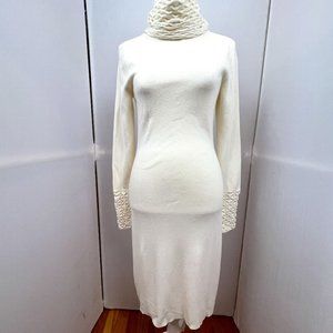 Victoria Secret MODA International Off White Turtleneck Sweater Dress‎ Si…